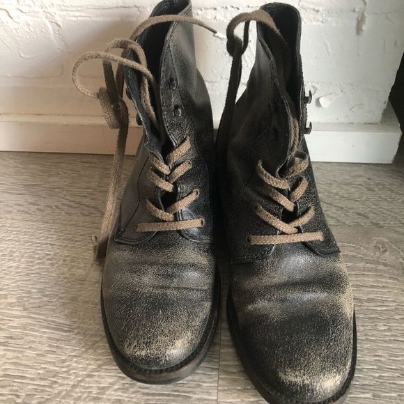 JCREW distressed cracked leather combat boot - Picture 6 of 7